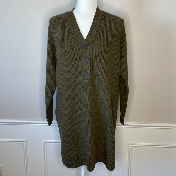 Madewell Henley Sweater Dress. NWT - Picture 1 of 9